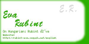 eva rubint business card